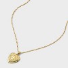 14K Gold Dipped Heart Charm D Initial Necklace - A New Day™ Gold - 4 of 4