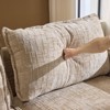 Karl Home |110 in. W Square Arm Chenille 3-Seat L-shaped Boneless Sofa in Gray with Ottoman - 4 of 4