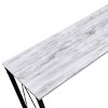 INFURNIC Writing Desk Modern Desk with V-Shaped Metal Base and Sturdy Rectangular Top for Office, White Black, 18"*35"*28" - 2 of 4