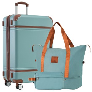 3-Piece Hardshell Luggage Set,Lightweight Expandable Suitcase Sets Includes Double Spinner 28In,Travel Duffel Bag, Toiletry Bag-Cuddlewood - 1 of 4