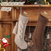 6 Pack Vintage Knit Stockings White Beige Apricot Rustic Boho Farmhouse Holiday Knitted Set - 2 of 4