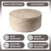 LeisureMod Terra 18" Round Fiberstone Side Table – Weatherproof Indoor & Outdoor Accent Table, Minimalist Design for Living Room, Office, and Patio - 4 of 4