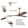 YIYIBYUS 47in LED Indoor Reversible 6 Speeds Smart Timing Ceiling Fan, Brown - 4 of 4