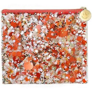 Packed Party Spirit Squad Confetti Everything Pouch, Makeup Bag, Travel Bag,Cosmetic Bag for Women (Orange Burst) - 1 of 2