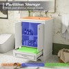 Gulches 24" Modern Bathroom Vanity with Ceramic Sink Combo, Freestanding Storage Cabinet with Silver Handles - 4 of 4