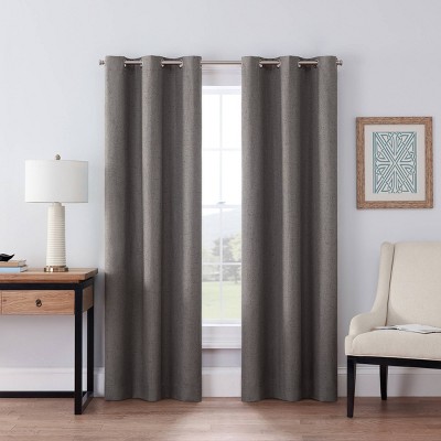 1pc 52x63 Blackout Rowland Curtain Panel Light Gray - Eclipse : Target