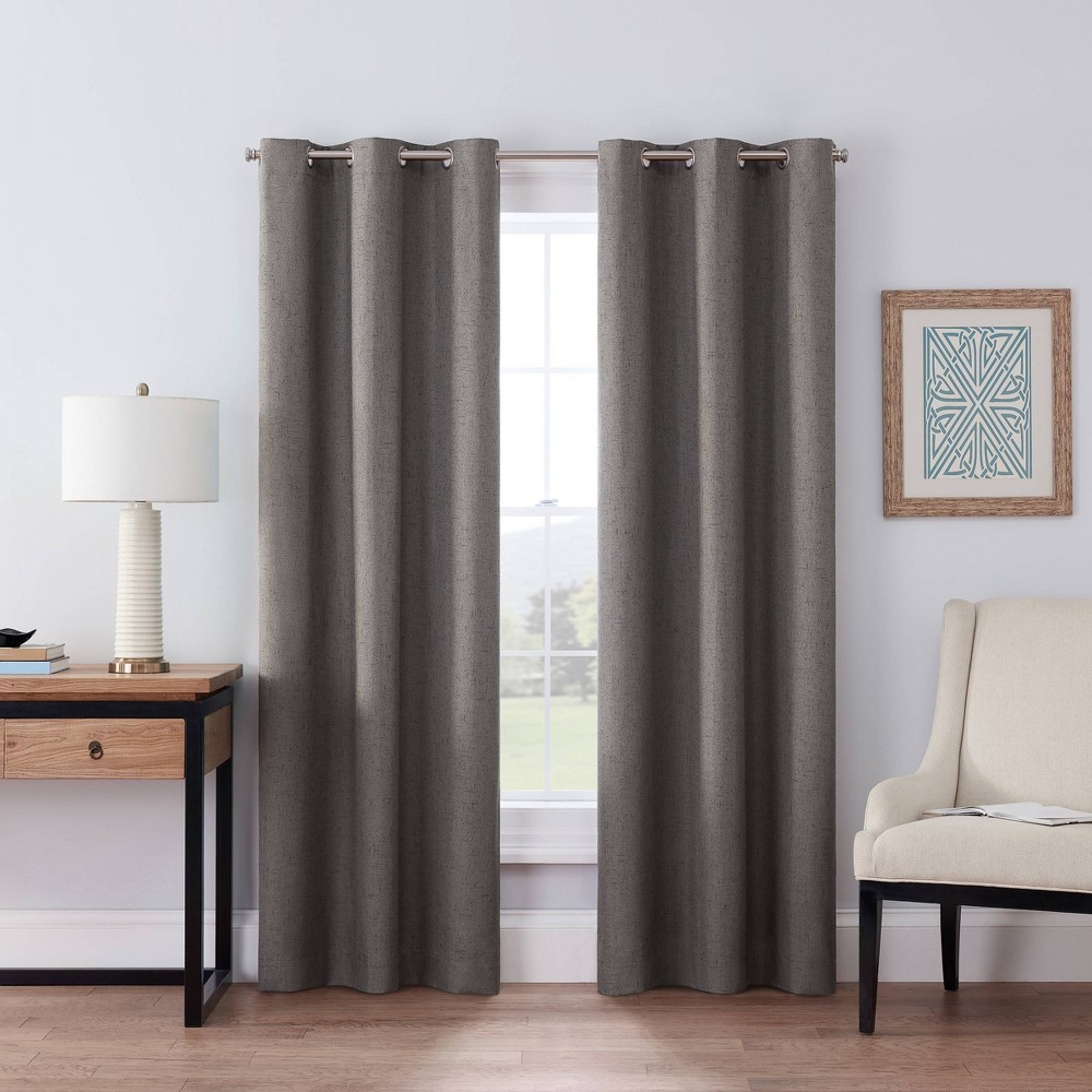 Photos - Curtains & Drapes Eclipse 42"x84"  Blackout Windsor Window Curtain Panel Gray 