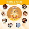 Wikineon 4 Tier Cupcake Stand Acrylic Tower Display with LED Light Premium Holder Dessert Tree Tower for Birthday Cady Bar D¨¦cor Weddings - 3 of 4