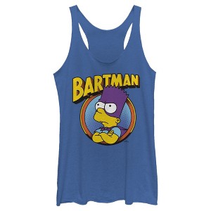 Women's The Simpsons Bartman Racerback Tank Top - 1 of 4