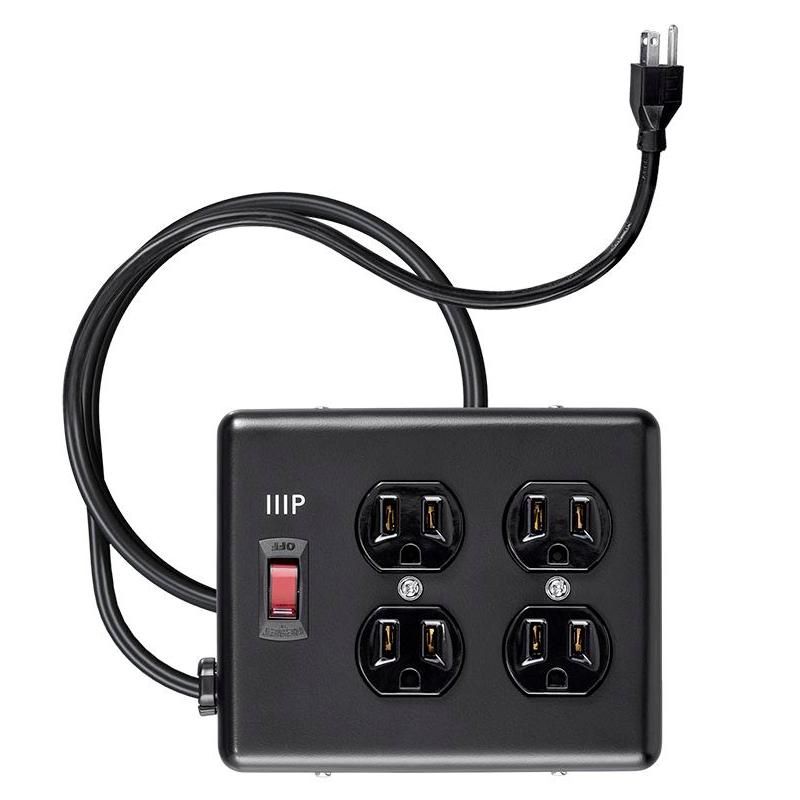 Monoprice Heavy Duty 4 Outlet Metal Surge Power Box - Black With 6 Feet Cord | 180 Joules, 5 of 7