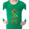Scooby-Doo Toddler Christmas Be Merry Santa Tight Fit Sleep Pajama Set Green - 2 of 4
