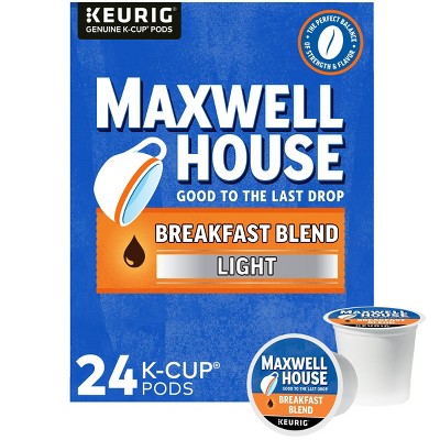 Maxwell House Breakfast Blend Light Roast Coffee Pods - 24ct