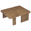Sapphtopaz Modern Coffee Table Rectangle Table with Splicing Design Multifunctional Dining Table Combination Coffee Bar for Living Room - 4 of 4