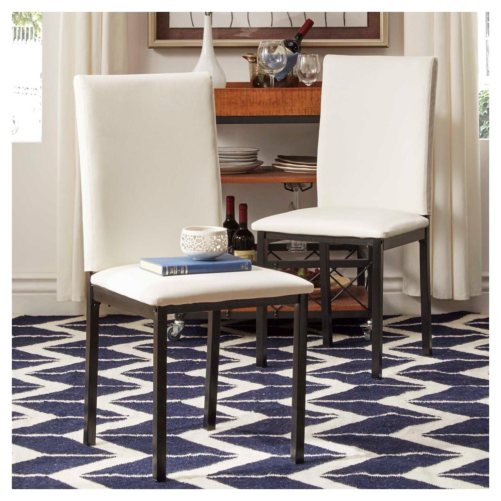 Set of 2 Devoe Dining Chair White White - Inspire Q
