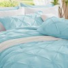 BAGOKIE 3 Pieces Floral Pinch Pleat Bed in a Bag Comforter Set for All Season - 3 of 4
