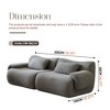 SKRAN Sofa In A Box, Memory Foam 2-Seater Couch Cloud Boneless Sectional Couches With Deep Seat, No Assembly Required, Couch For Living Room - 3 of 4