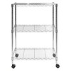 Shelving.com 3-Tier Chrome Wire Shelving with Wheels, Standard Duty - 14"d x 24"w x 32"h - 2 of 2