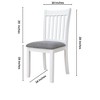 NicBex Dining Chairs Set of 2,Armless Upholstered Kitchen Chair with Medium High Slat Back and Rubber Wood Legs for Dining Room,Kitchen - 3 of 4