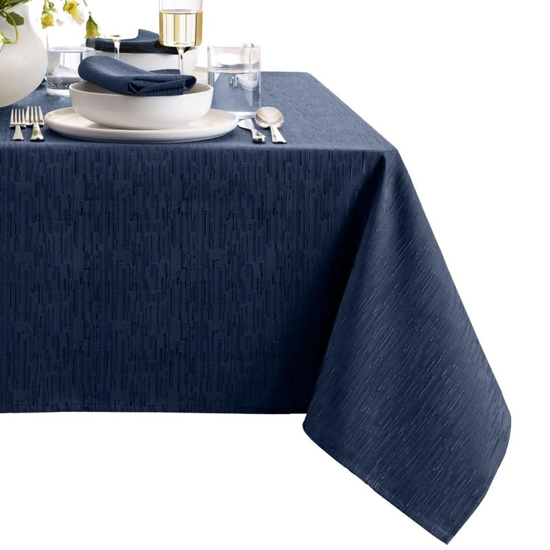 Continental Solid Texture Water and Stain Resistant Tablecloth - Elrene Home Fashions, 2 of 4