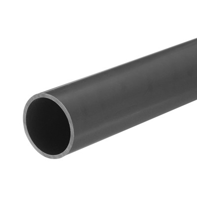 Unique Bargains Water Plumb DIY Crafts High Impact Rigid Round Pipes 8" Length ID 1.1" OD 1.26" Light Grey