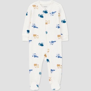 Carter's Just One You® Baby Boys' Cars Printed Sleep N' Play - Cream - 1 of 3