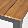 GDFStudio Miramar Outdoor 7 Piece Polypropylene Resin and Acacia Wood Dining Set with 70" Table, Black and Teak - 4 of 4