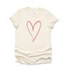 Simply Sage Market Women's Hand Drawn Heart Short Sleeve Graphic Tee - 3 of 4