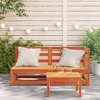 vidaXL Garden Sofa Wax brown Solid pine wood 2-seater Modular - 3 of 4