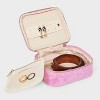 Embossed Cherries Terrycloth Travel Jewelry Organizer - Wild Fable™ Pink: Polyester Storage Case - 2 of 2