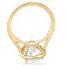 Pompeii3 3 1/2Ct Oval Moissanite & Diamond Halo Engagement Ring 14k Yellow Gold - 4 of 4