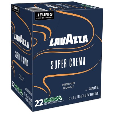 Lavazza Super Crema Medium Roast Keurig K-Cup Coffee Pods - 22ct