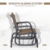Outdoor Glider Chair, Steel Swing Chai with Curved Armrests for Porch, Garden, Poolside, Balcony - 4 of 4