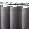 LunaLulinlk Waffle Shower Curtain, Fabric Shower Curtain with Waffle Weave - 2 of 4