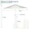 Aoodor 9FT Outdoor Patio Market Umbrella Aluminum Frame with Push Button Tilt Crank and 8 Steel Ribs,for Garden Deck Backyard and Pool - 3 of 4