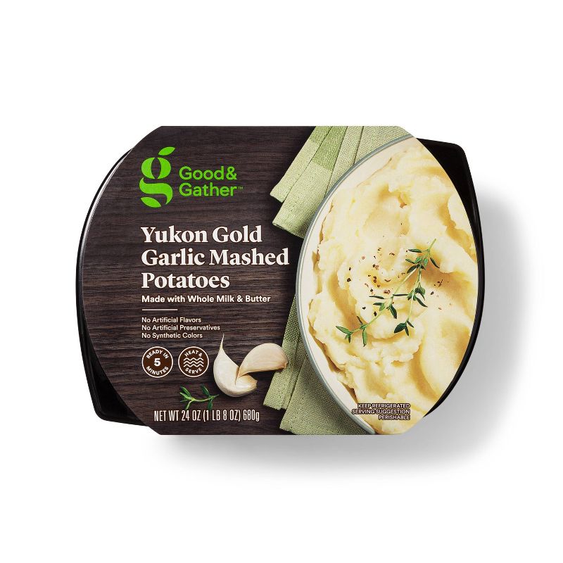Yukon Gold Garlic Mashed Potatoes - 24oz - Good &#38; Gather&#8482;, 1 of 5