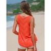 EXLURA Womens Summer Sleeveless Scoop Neck Knit Sweater Vest Crochet Hollow Out Tank Tops - 4 of 4