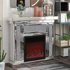 Coolbibila Indoor Modern Acrylic Diamond Mirror Electric Corner Fireplace,Freestanding Electric Home Heating Furnace Fireplace Mantelpiece - 2 of 4