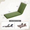 Aoodor 72 x 21 x 3 Inches Patio Chaise Lounger Cushions, Olefin Fabric Slipcovers with Sponge Foam, Set of 2 - 4 of 4
