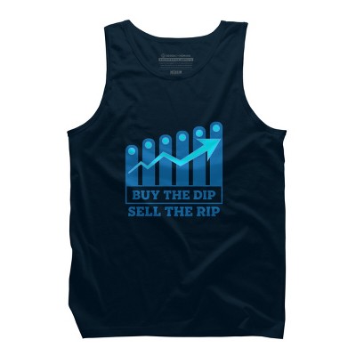 Men's Design By Humans Buy The Dip Sell The Rip By MadderTees Tank Top