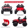 Kids Ride on 2 Seaters Electric Car, 24V 2*120W Motors Battery Powered 20"SeatsLED Headlights, Front Storage, for 3+ - 4 of 4