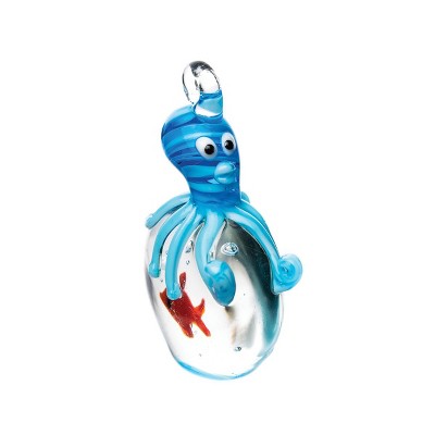 Gallerie II Octopus N Fish Art Glass Christmas Xmas Ornament