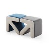 CAVINAS Modern Upholstered Velvet Ottoman Bench, Arrow-Patterned Ottoman Stool, Kids Stool Shoe Bench, Multifaceted Stool Ottoman, Ottoman Foot Rest - 4 of 4