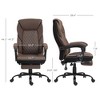 NicBex Adjustable Height Reclining Swivel Executive Office Chair with High Back and Footrest for Work Study - 3 of 4