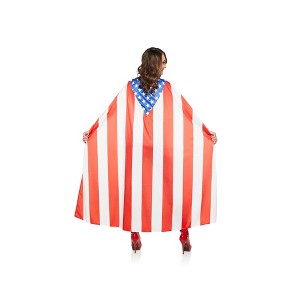 Seeing Red Red White Blue Adult Costume Cape - 1 of 3