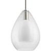 Progress Lighting Carillon 1-Light Pendant, Brushed Nickel, Clear and Opal Glass Shade - 2 of 4