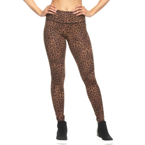 Felina Women's Sueded Athletic Leggings, Slimming Waistband (raven Leopard,  Small) : Target