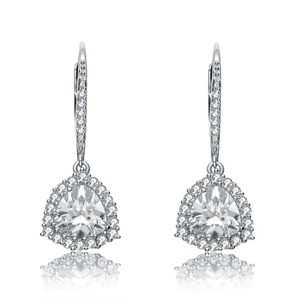 Guili Colorful Drop Earrings in Sterling Silver with Multicolored CZ, Gold & Rose Gold Plating – Playful Sparkle and Radiant Elegance - 1 of 4
