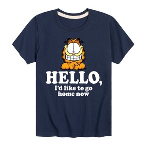 Boys' - Garfield - Hello Go Home Now Short Sleeve Graphic T-Shirt - 1 of 4