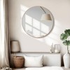 1-Piece 31 inch Black Aluminum Alloy Fine Edged Circular Hanging Mirror Frame Wall Mirror - 2 of 4