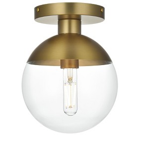 Elegant Lighting Eclipse 8 Inch Flush Mount Clear Shade in Chrome - 1 of 4